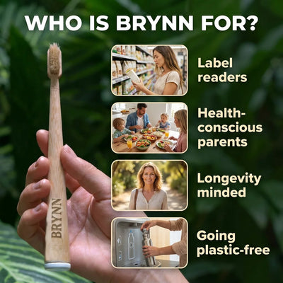 Brynn™ Premium Horse Hair & Bamboo Toothbrush Set (4-Pack)