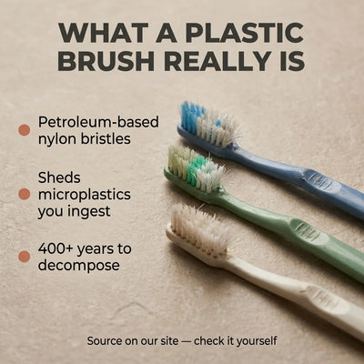 Brynn™ Premium Horse Hair & Bamboo Toothbrush Set (4-Pack)