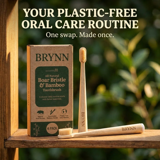 Brynn™ Premium Horse Hair & Bamboo Toothbrush Set (4-Pack)